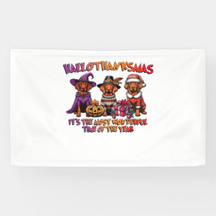 Vizsla Halloween Thanksgiving Christmas Classic T- Banner