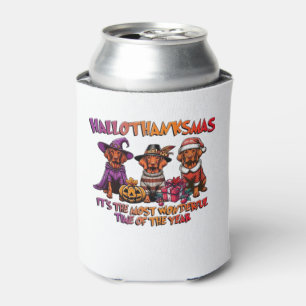 Vizsla Halloween Thanksgiving Christmas Classic T- Can Cooler