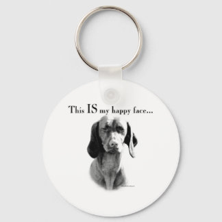 Vizsla Happy Face Keychain