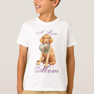 Vizsla Heart Mom T-Shirt