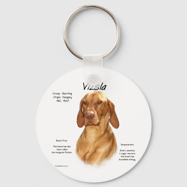 Vizsla History Design Keychain (Front)