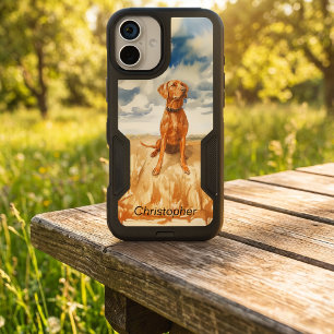 Vizsla In A Meadow With Your Name iPhone 16 Plus Case