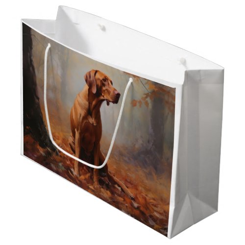 Vizsla in Autumn Leaves Fall Inspire Large Gift Bag