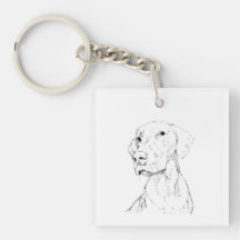 Vizsla Keychain – Dog Keyring Minimalist Gift