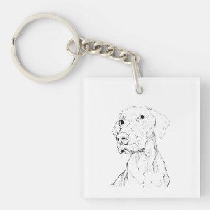 Vizsla Keychain – Dog Keyring Minimalist Gift