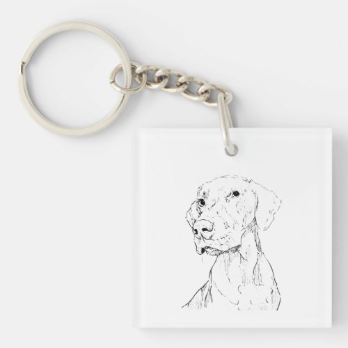 Vizsla Keychain – Dog Keyring Minimalist Gift