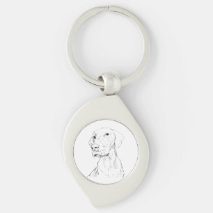 Vizsla Keychain – Dog Keyring Minimalist Gift