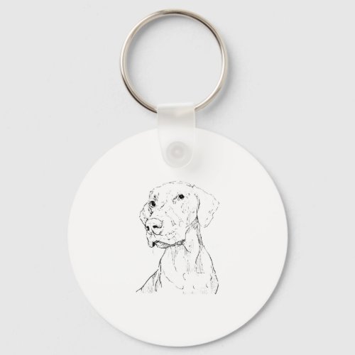 Vizsla Keychain – Dog Keyring Minimalist Gift