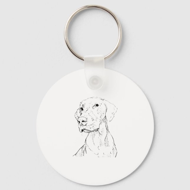 Vizsla Keychain – Dog Keyring Minimalist Gift (Front)