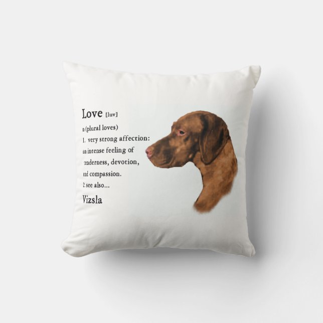 Vizsla Love Gifts Throw Pillow (Front)