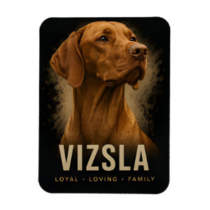 Vizsla Loyal Loving Family Dog Portrait Magnet