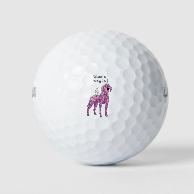 Vizsla Magic Unicorn Pegasus Golf Balls (Front)