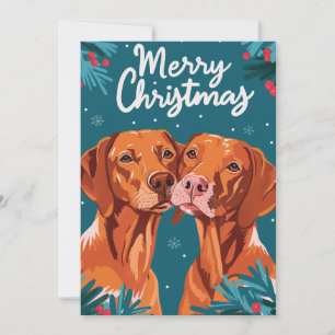 Vizsla Merry Christmas Holiday Card
