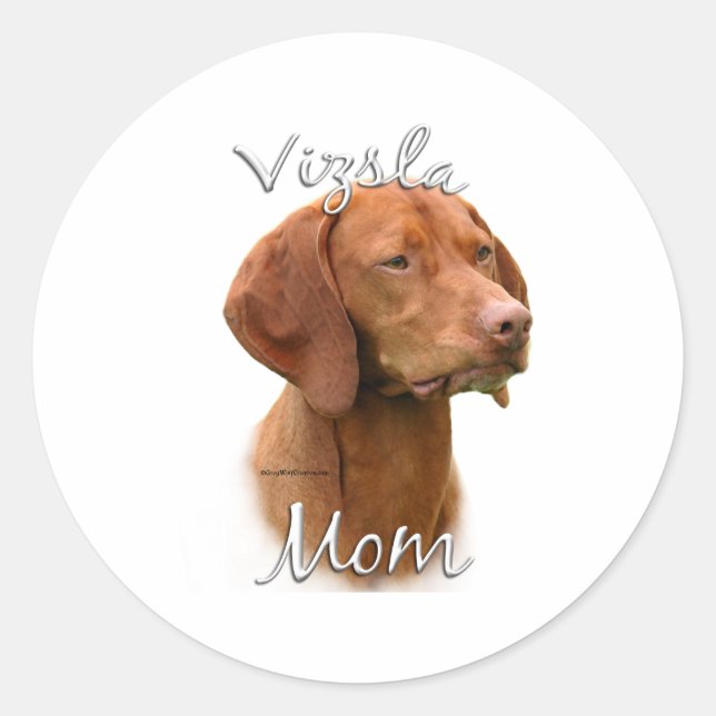 Vizsla Mom 2 Classic Round Sticker (Front)