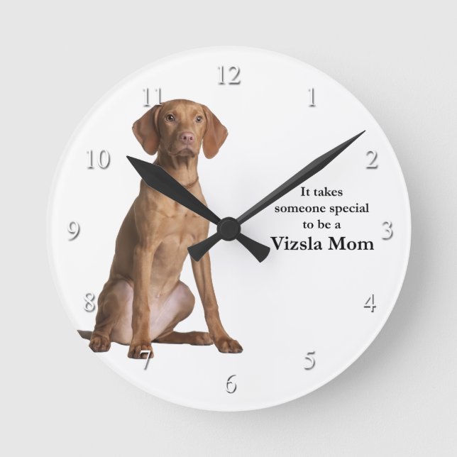 Vizsla Mom Clock (Front)