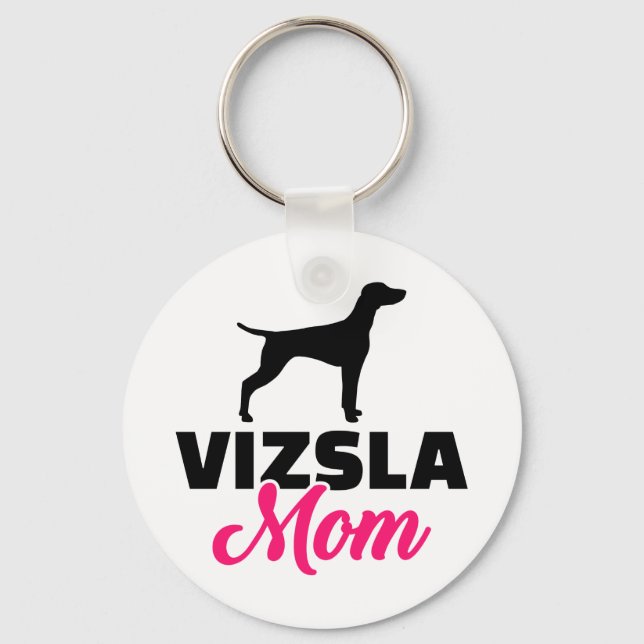 Vizsla Mom Keychain (Front)