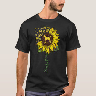 Vizsla Mom Sunflower Vizsla Gifts Dog Mom Mama T-Shirt