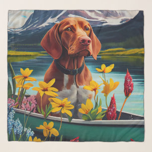 Vizsla on a Paddle: A Scenic Adventure Scarf