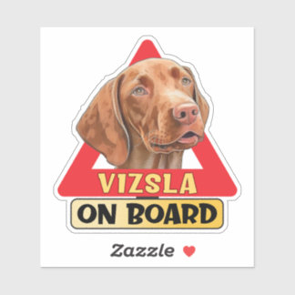 Vizsla On Board Hungarian Dog Red Traffic Sign Sticker
