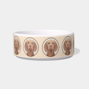 Vizsla Painting - Cute Original Dog Art Bowl