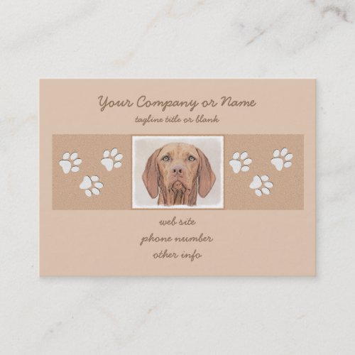 Vizsla Painting _ Cute Original Dog Art Business Card