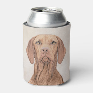Vizsla Painting - Cute Original Dog Art Can Cooler