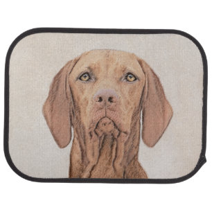 Vizsla Painting - Cute Original Dog Art Car Floor Mat