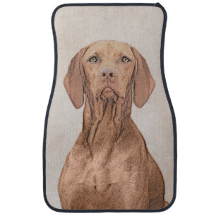 Vizsla Painting - Cute Original Dog Art Car Floor Mat