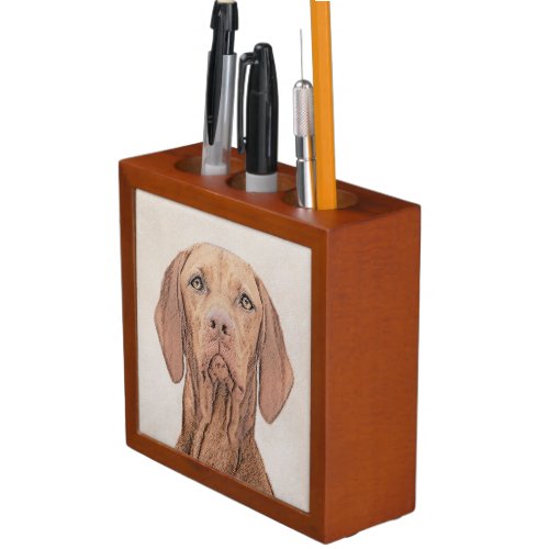 Vizsla Painting _ Cute Original Dog Art Desk Organizer