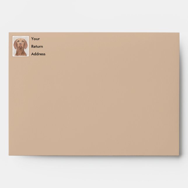 Vizsla Painting - Cute Original Dog Art Envelope (Front)