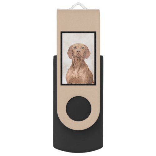 Vizsla Painting _ Cute Original Dog Art Flash Drive