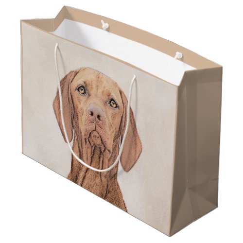 Vizsla Painting _ Cute Original Dog Art Large Gift Bag