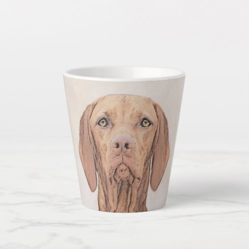 Vizsla Painting _ Cute Original Dog Art Latte Mug