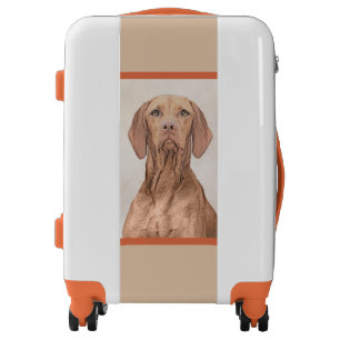 Vizsla Painting - Cute Original Dog Art Luggage