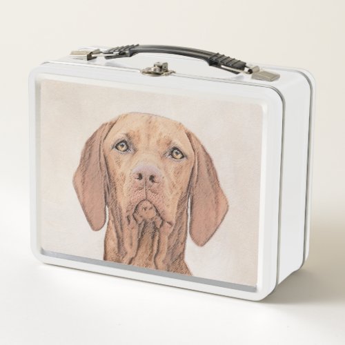 Vizsla Painting _ Cute Original Dog Art Metal Lunch Box