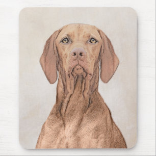 Vizsla Painting - Cute Original Dog Art Mouse Pad