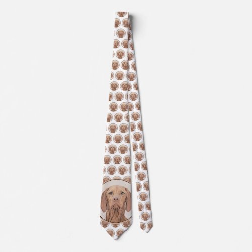 Vizsla Painting _ Cute Original Dog Art Neck Tie
