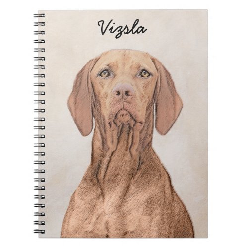 Vizsla Painting _ Cute Original Dog Art Notebook