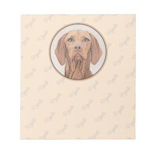 Vizsla Painting - Cute Original Dog Art Notepad