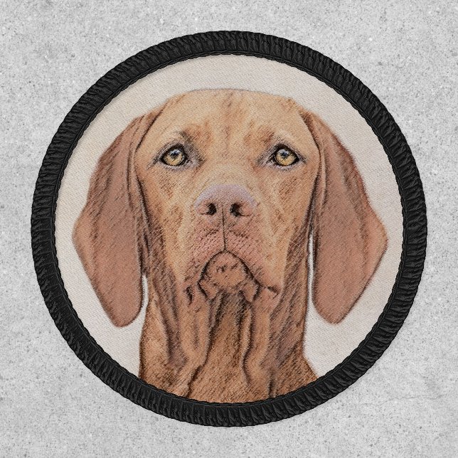 Vizsla Painting - Cute Original Dog Art Patch (Front)