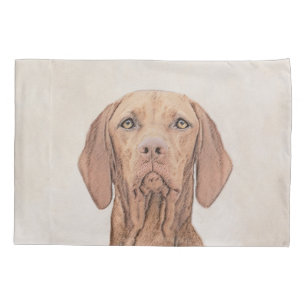 Vizsla Painting - Cute Original Dog Art Pillow Case