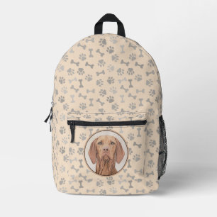 Vizsla Painting - Cute Original Dog Art Printed Backpack