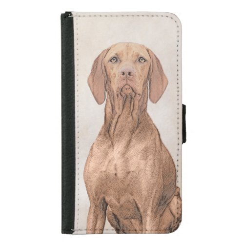 Vizsla Painting _ Cute Original Dog Art Samsung Galaxy S5 Wallet Case