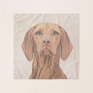 Vizsla Painting - Cute Original Dog Art Scarf