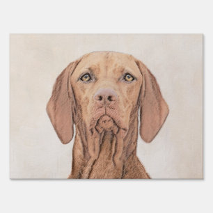 Vizsla Painting - Cute Original Dog Art Sign
