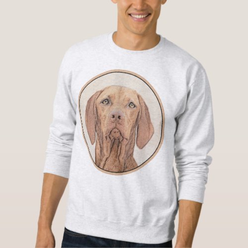 Vizsla Painting _ Cute Original Dog Art Sweatshirt