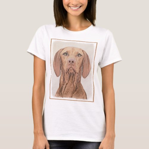 Vizsla Painting _ Cute Original Dog Art T_Shirt