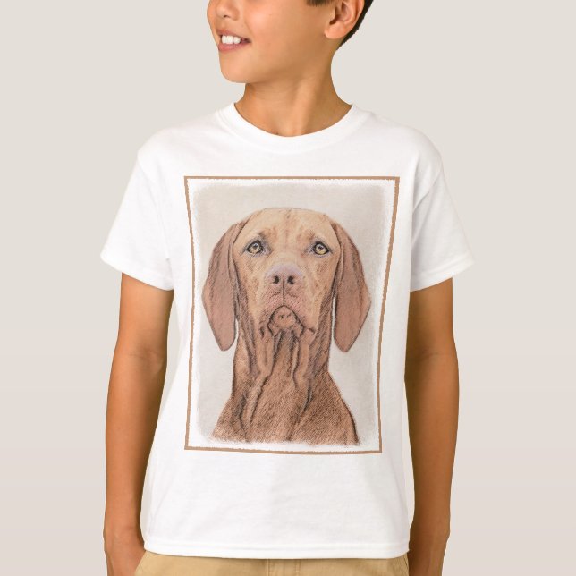 Vizsla Painting - Cute Original Dog Art T-Shirt (Front)