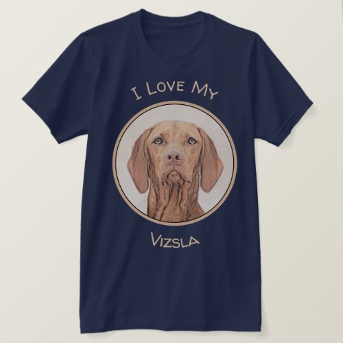 Vizsla Painting _ Cute Original Dog Art T_Shirt