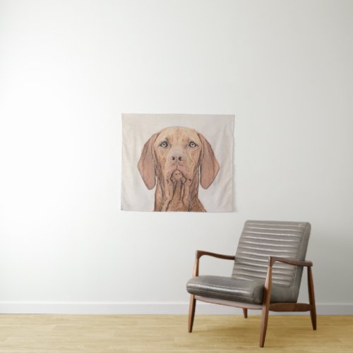 Vizsla Painting _ Cute Original Dog Art Tapestry